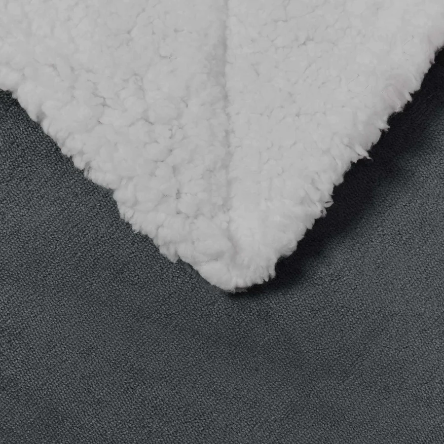 Jeté Gris foncé 150 x 200 cm Toison - 5