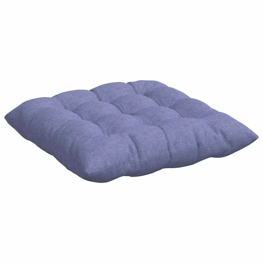 Coussins de siège 4 pcs Bleu denim 40 x 40 x 6 cm tissu - 5