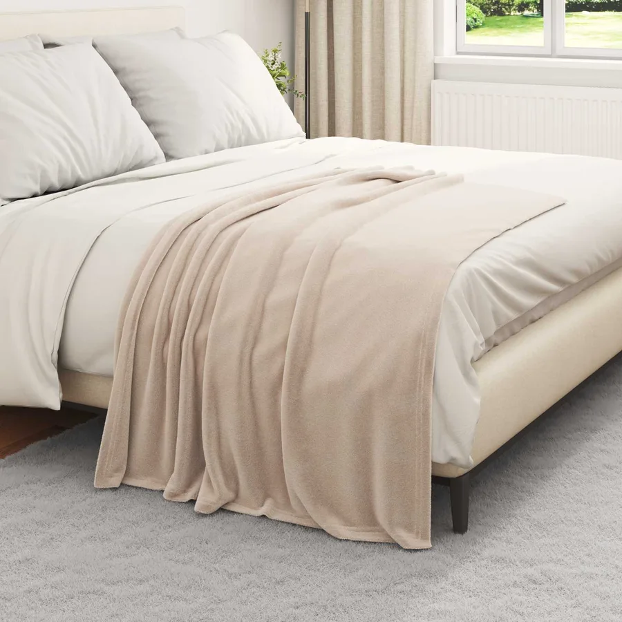 Jeté Beige 130 x 150 cm Toison - 3