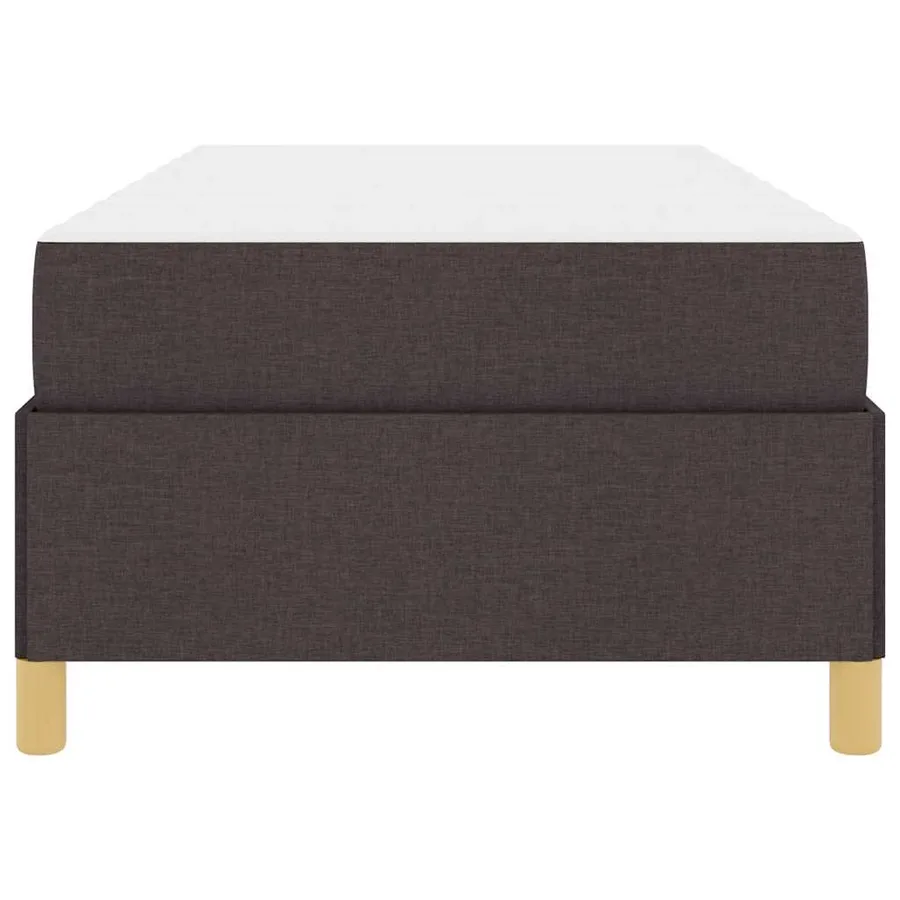 Cadre de lit avec matelas Marron foncé 90 x 190 cm tissu - 7