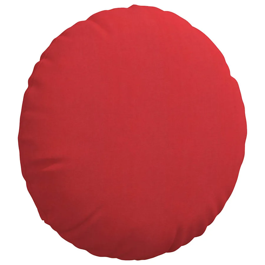 Coussins de siège 2 pcs Rouge Ø80 x 29 cm tissu - 5