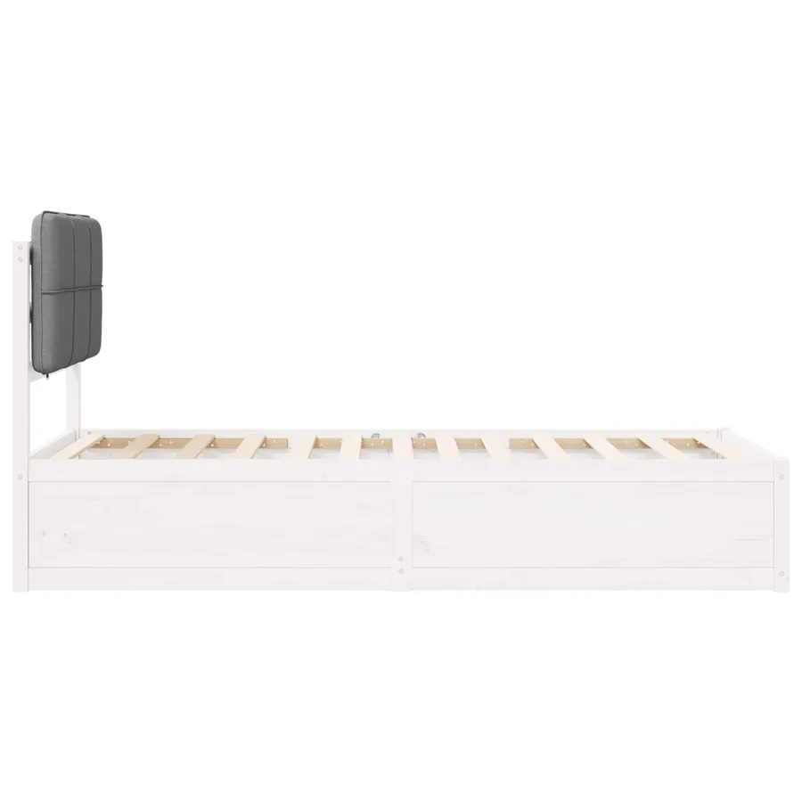 Cadre de lit avec tête de lit rembourrée Gris clair 90 x 200 cm - 6