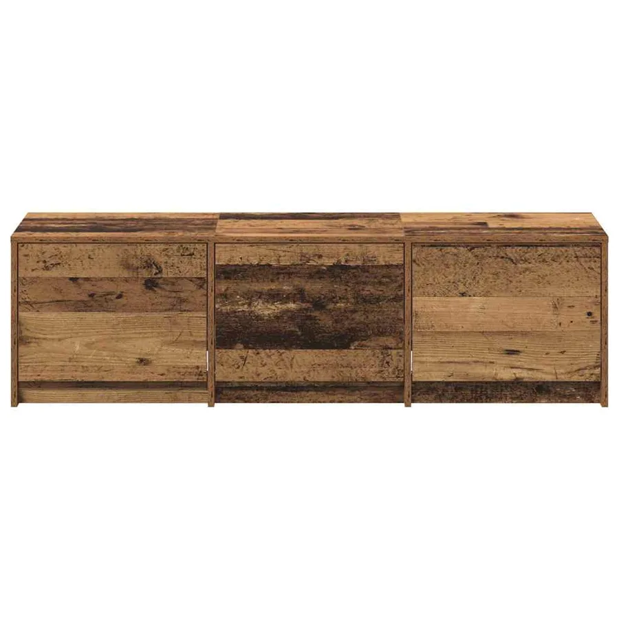 Meuble TV avec LED avec bandes LED Bois ancien 140 x 34 x 40 cm - 7