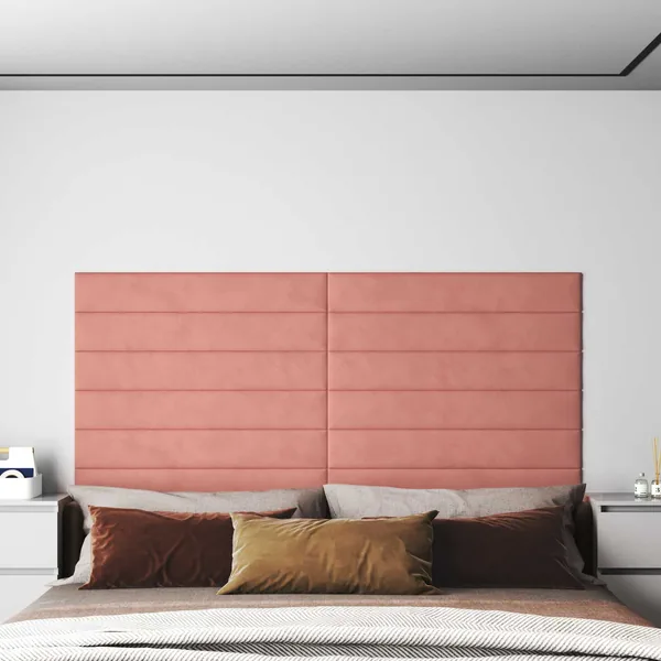 Tête de lit murale 12 pcs Rose Velours