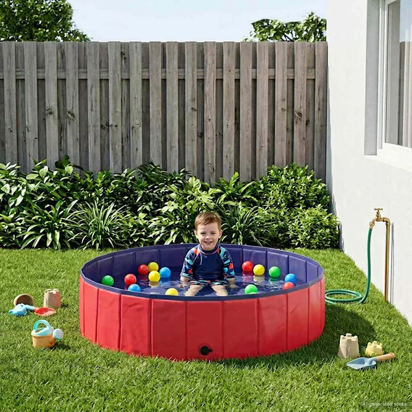 Piscine pour enfants Rouge et bleu Ø 120 x 30 cm