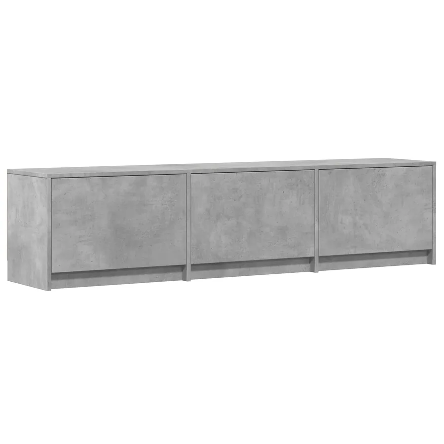 Meuble TV avec LED 165x34x40 cm Gris Béton Bois d’ingénierie - 5