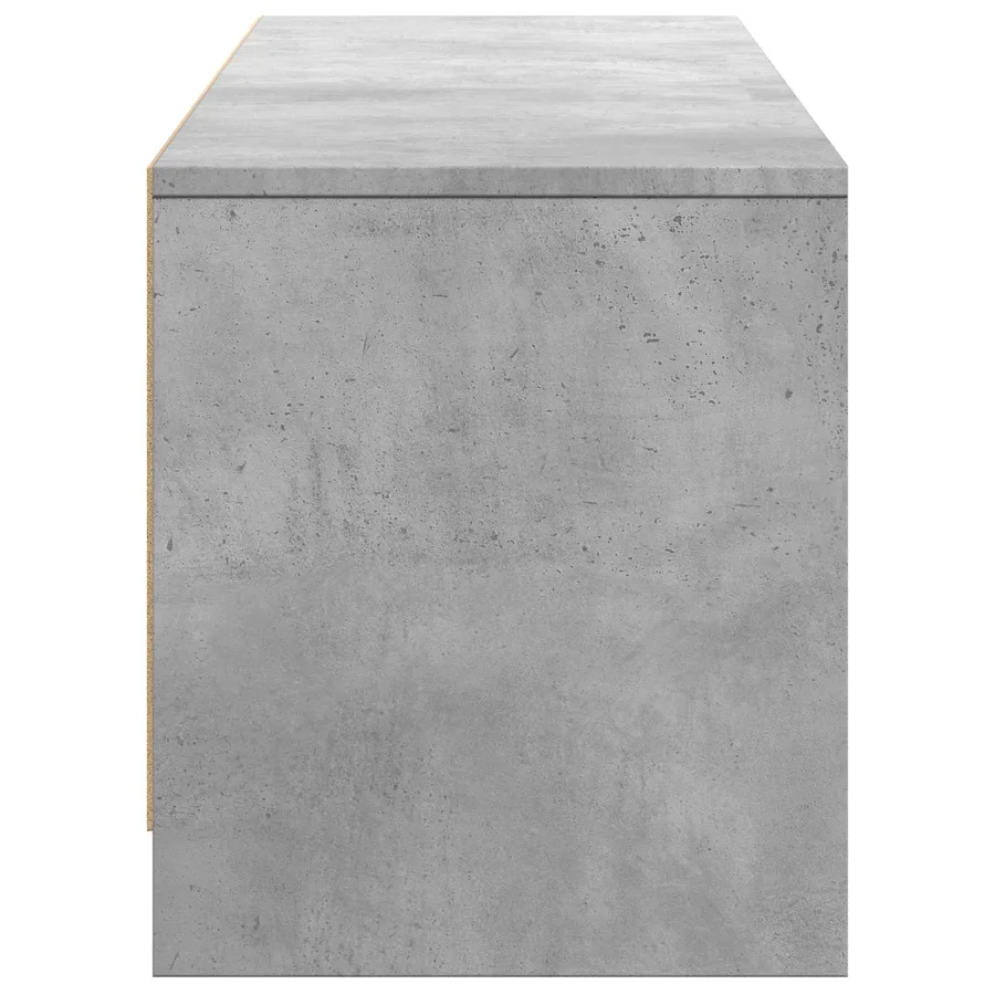 Meuble TV avec LED 165x34x40 cm Gris Béton Bois d’ingénierie - 7