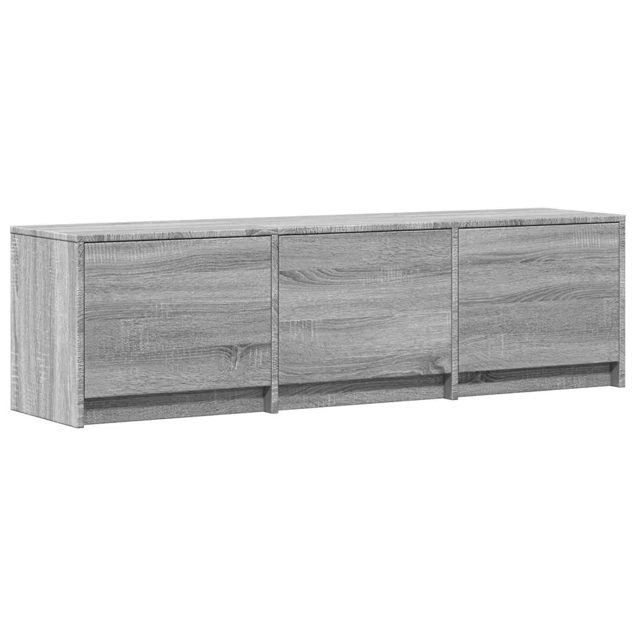 Meuble TV avec LED 140x34x40 cm Gris Sonoma Bois d’ingénierie - 5