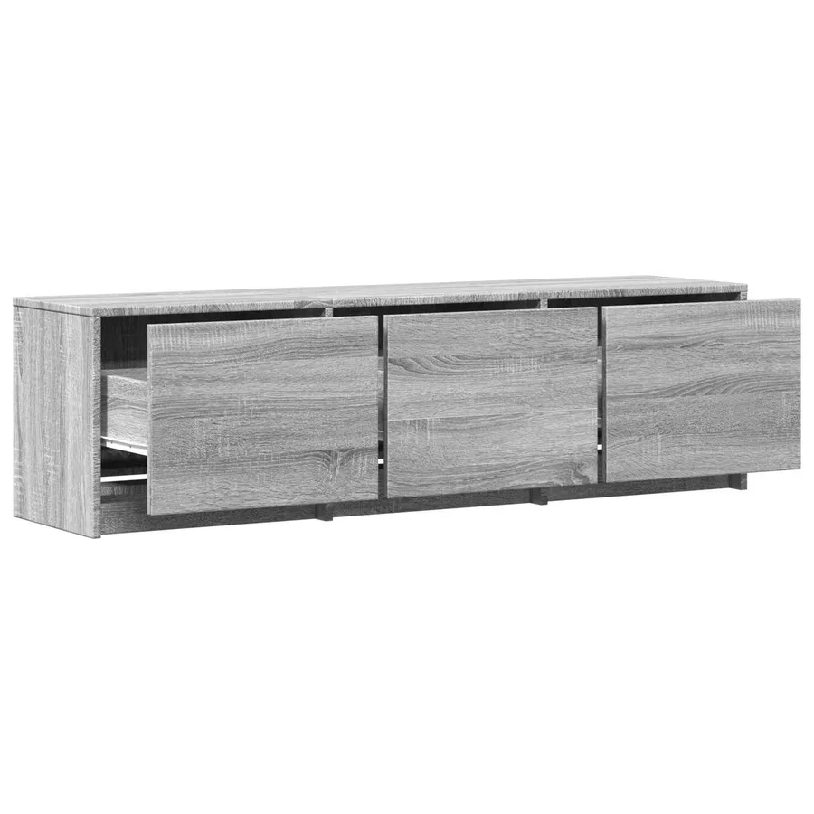 Meuble TV avec LED 140x34x40 cm Gris Sonoma Bois d’ingénierie - 8