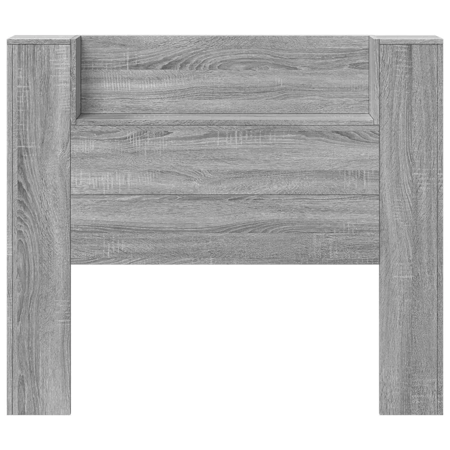 Tête de lit de rangement avec LED Sonoma gris Bois d'ingénierie - 5