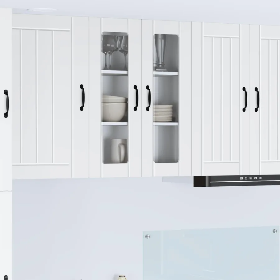 Cabinet en verre mural LUCCA Blanc 60 x 31 x 80 cm