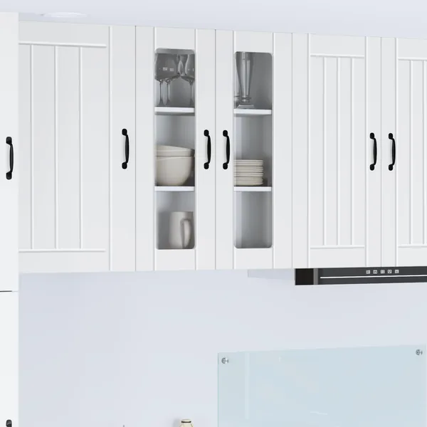 Cabinet en verre mural LUCCA Blanc 60 x 31 x 80 cm
