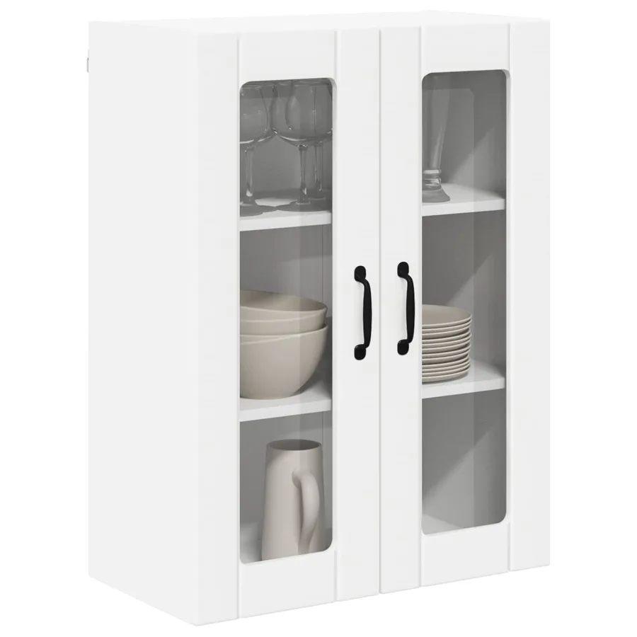 Cabinet en verre mural LUCCA Blanc 60 x 31 x 80 cm - 3