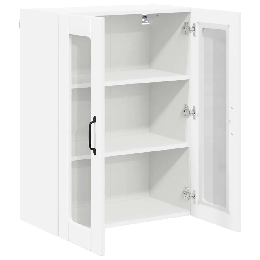 Cabinet en verre mural LUCCA Blanc 60 x 31 x 80 cm - 5