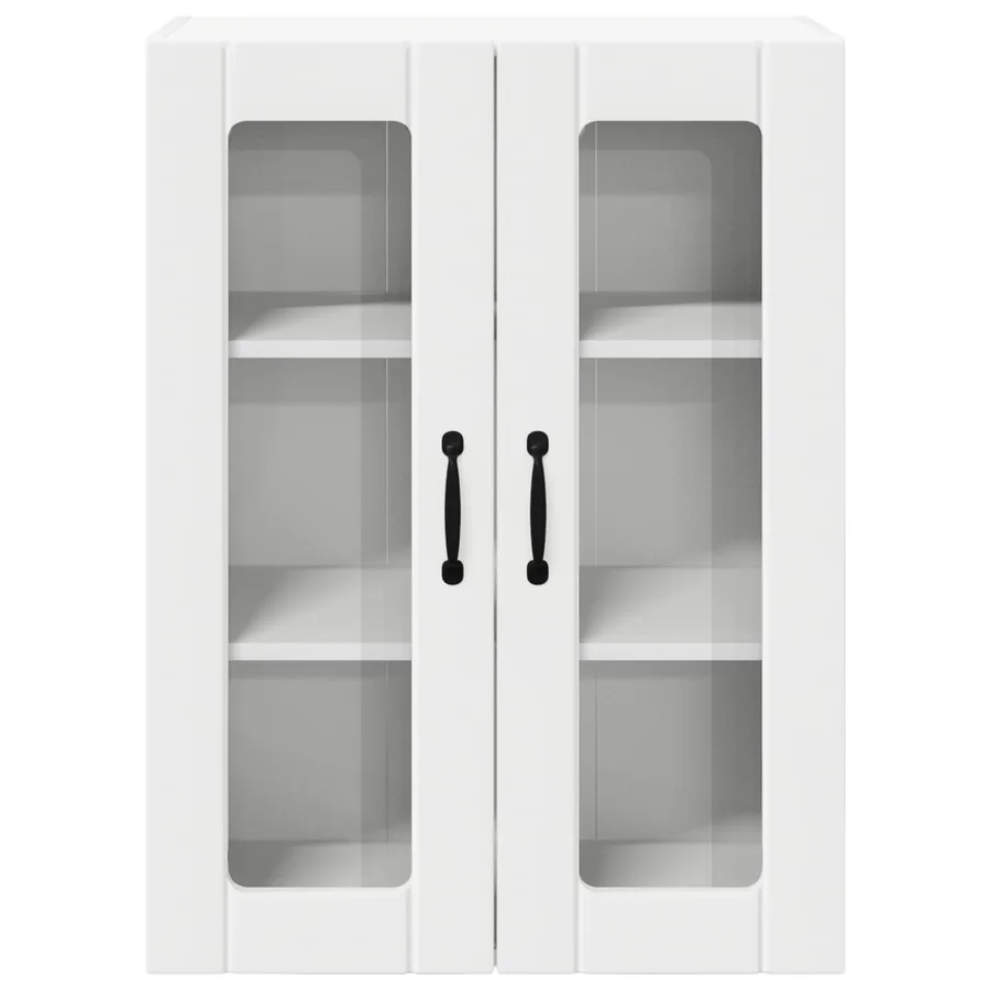 Cabinet en verre mural LUCCA Blanc 60 x 31 x 80 cm - 6