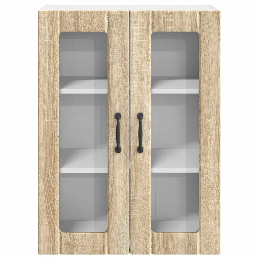 Cabinet en verre mural LUCCA Chêne Sonoma 60 x 31 x 80 cm - 6