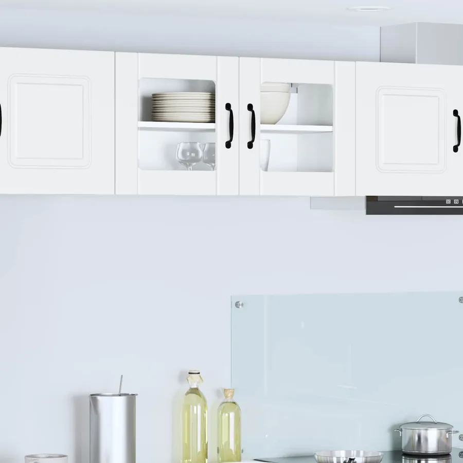 Cabinet en verre mural LUCCA Blanc 80 x 31 x 40 cm