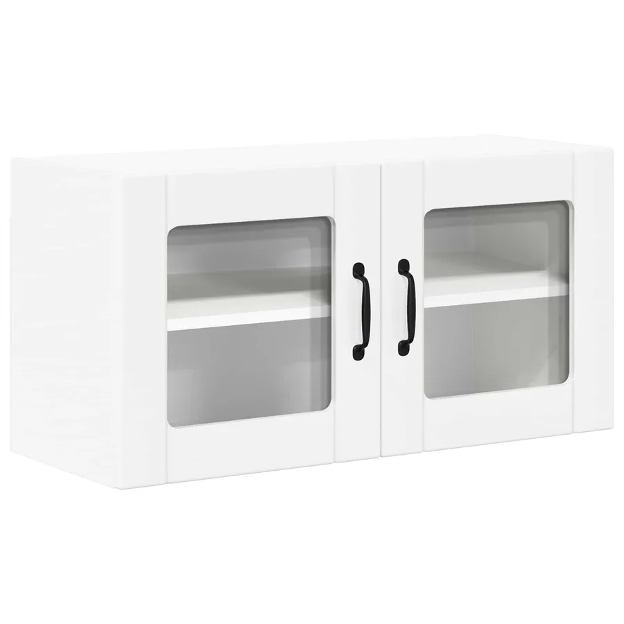 Cabinet en verre mural LUCCA Blanc 80 x 31 x 40 cm - 2