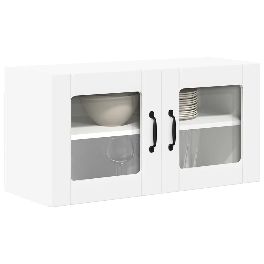 Cabinet en verre mural LUCCA Blanc 80 x 31 x 40 cm - 3