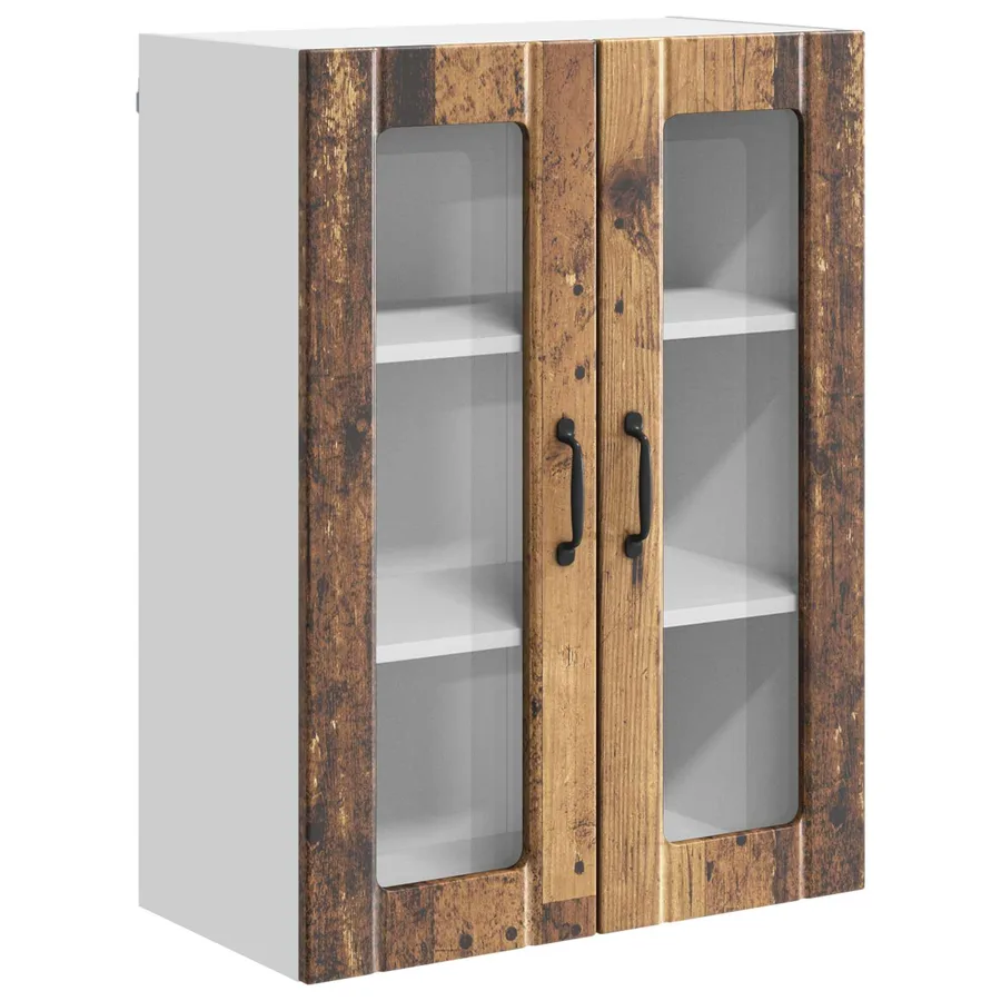 Cabinet en verre mural LUCCA Bois ancien 60 x 31 x 80 cm - 2