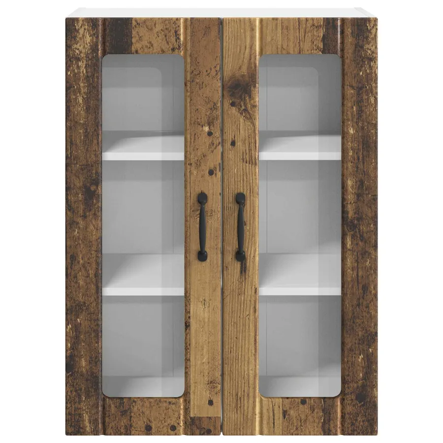 Cabinet en verre mural LUCCA Bois ancien 60 x 31 x 80 cm - 6