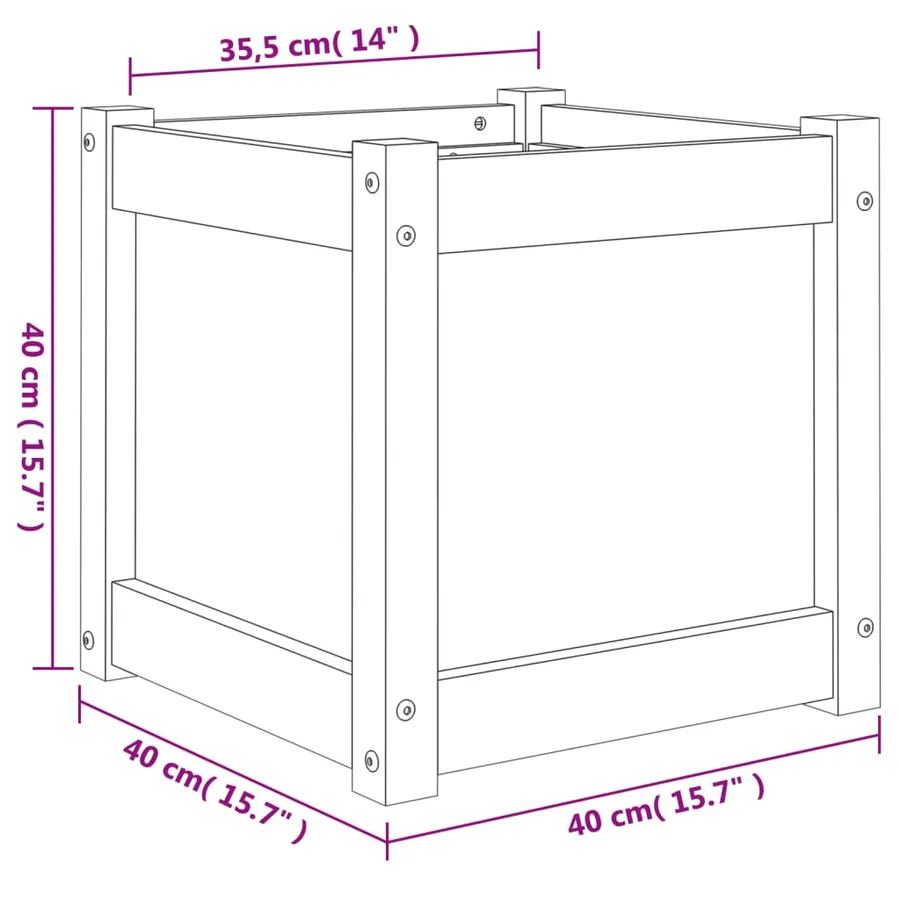 Jardinières 2 pcs bois de pin massif - 12
