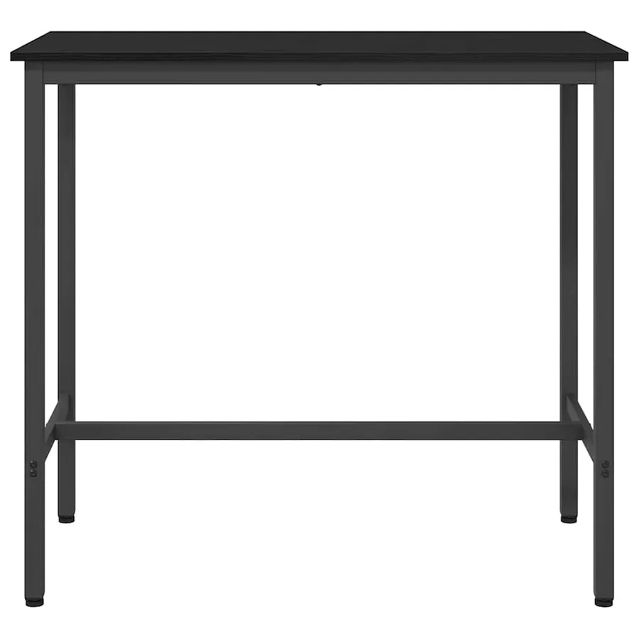 table Chêne noir 100 x 50 x 90,5 cm Bois d'ingénierie et acier - 5