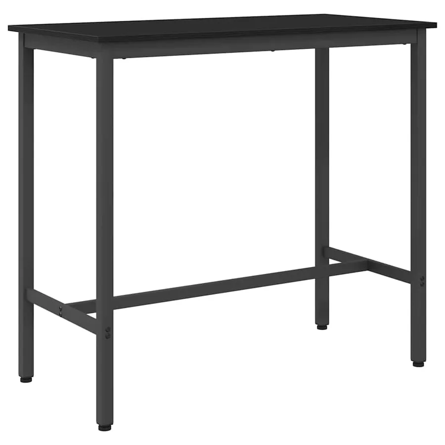 table Chêne noir 100 x 50 x 90,5 cm Bois d'ingénierie et acier - 7