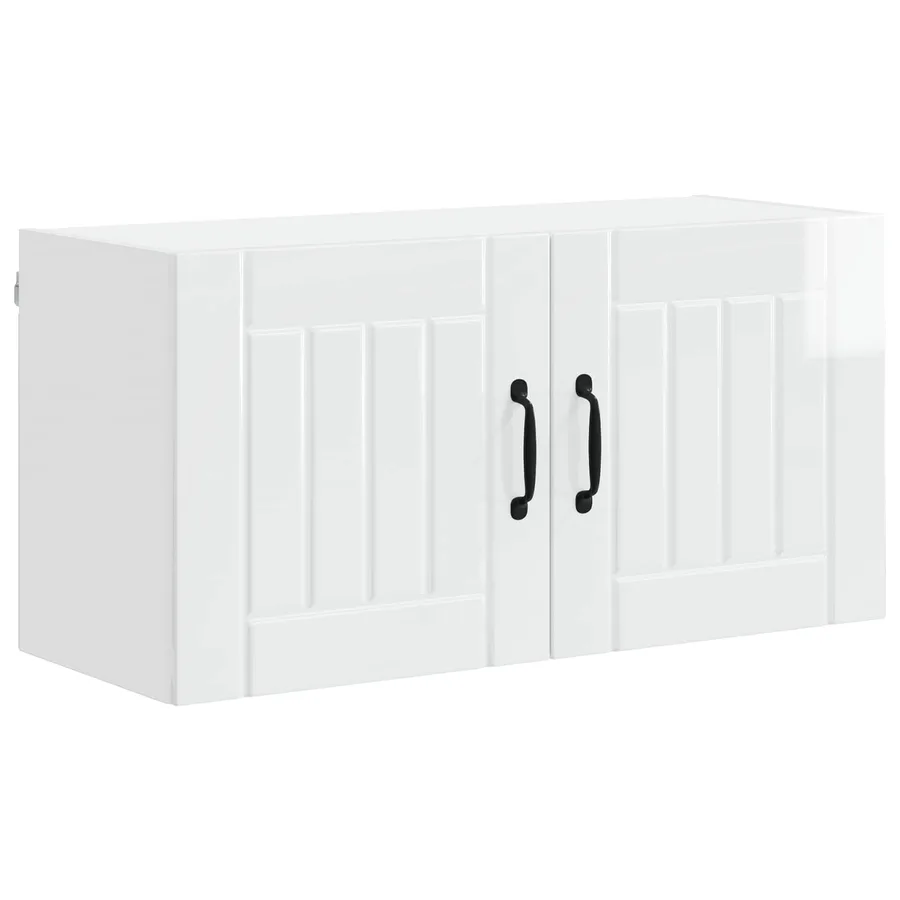 Meuble mural LUCCA Blanc brillant 80 x 31 x 40 cm - 2