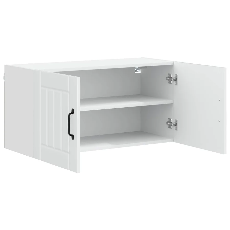 Meuble mural LUCCA Blanc brillant 80 x 31 x 40 cm - 5