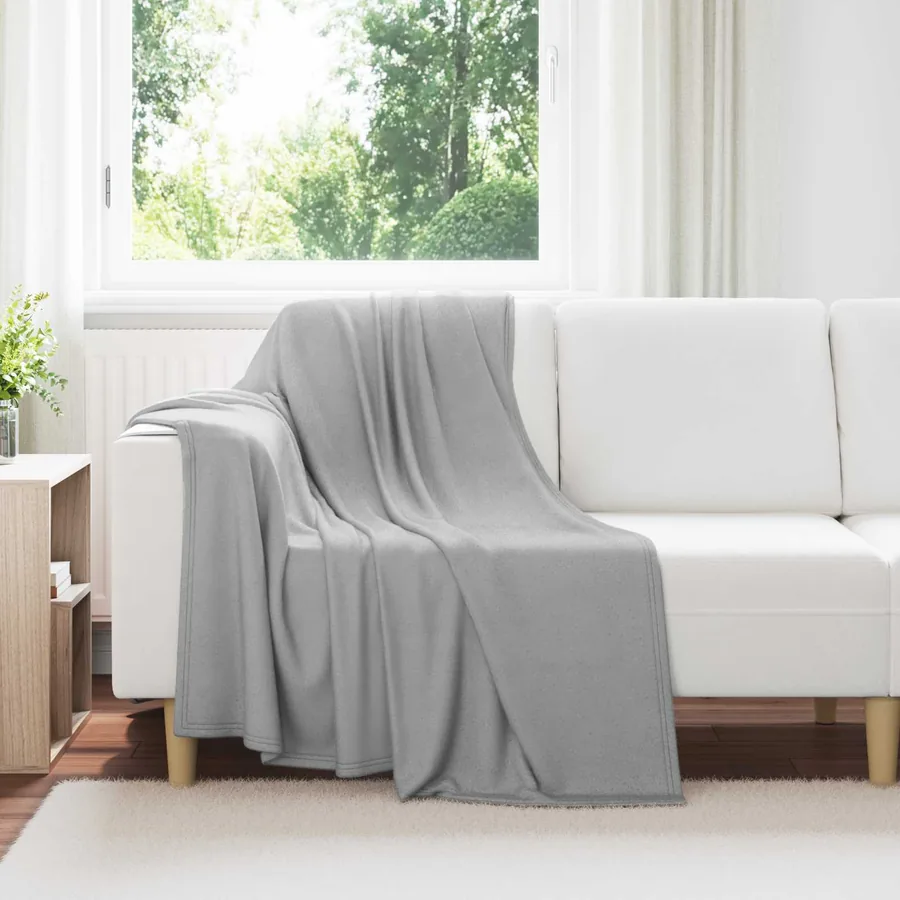 Couvertures à jeter 6 pcs Gris 170 x 130 cm Toison