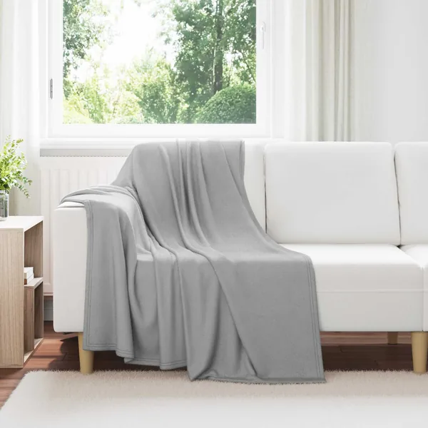 Couvertures à jeter 6 pcs Gris 170 x 130 cm Toison