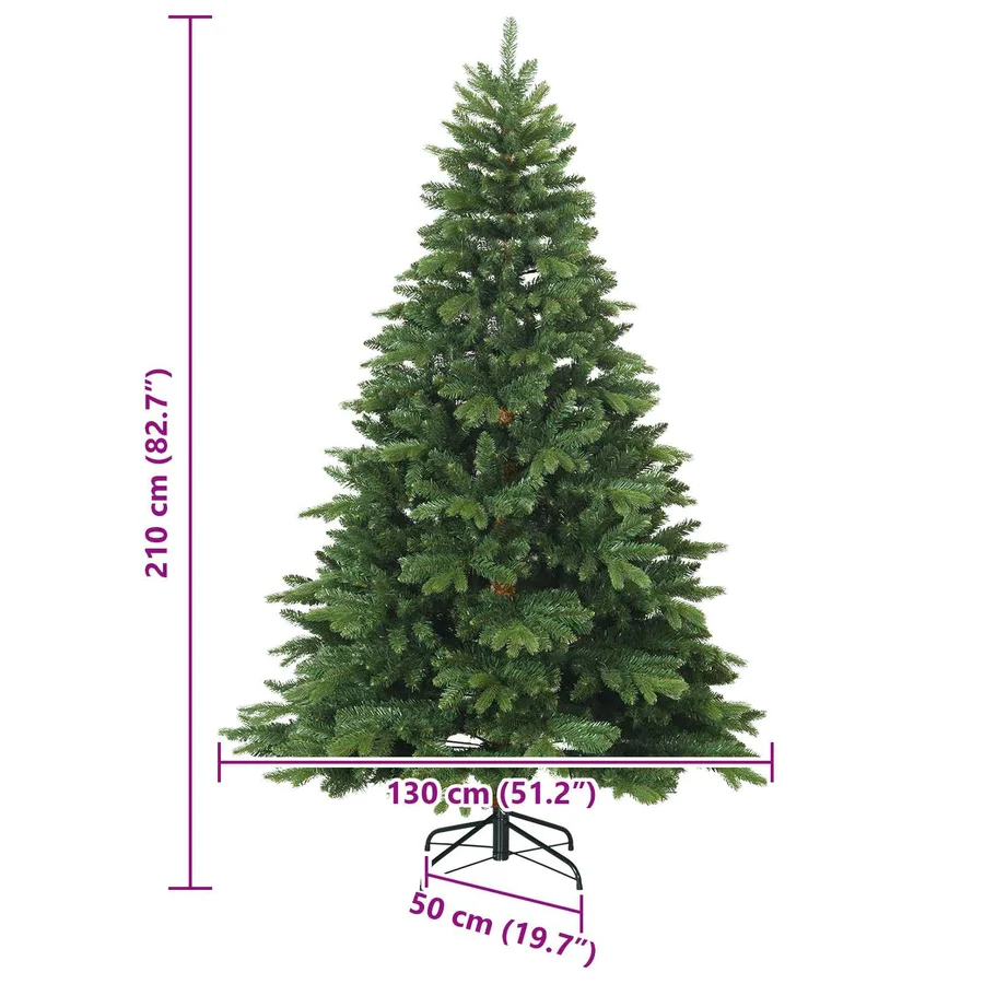 Sapin de Noël Artificiel à Branches Articulées Vert 210 cm - 9