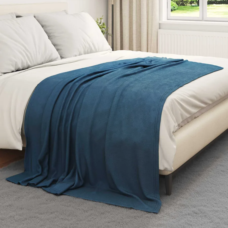 Couvertures à jeter 6 pcs Bleu marine 200 x 150 cm Toison - 3
