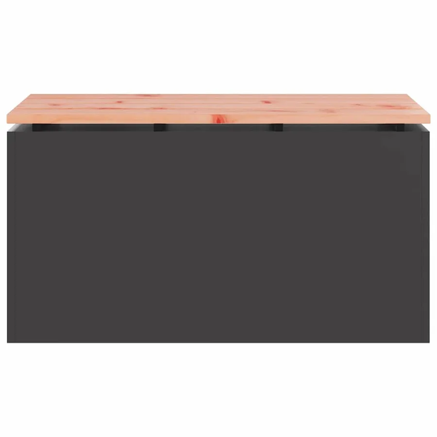 Banc de jardin Noir 80 x 40 x 43 cm Acier - 4