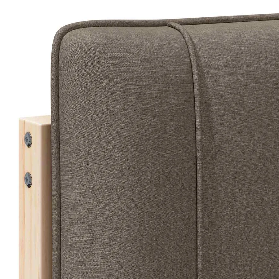 Tête de lit capitonnée Marron et Taupe 140 cm Pin massif - 9