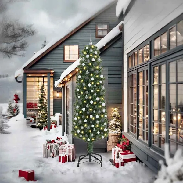 Sapin de Noël artificiel Vert 240 cm PVC et acier et plastique