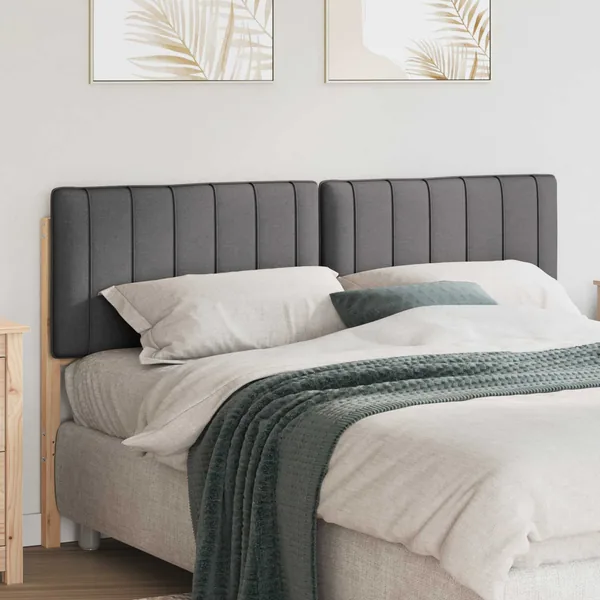 Tête de lit capitonnée Brun et gris foncé 160 cm Pin massif