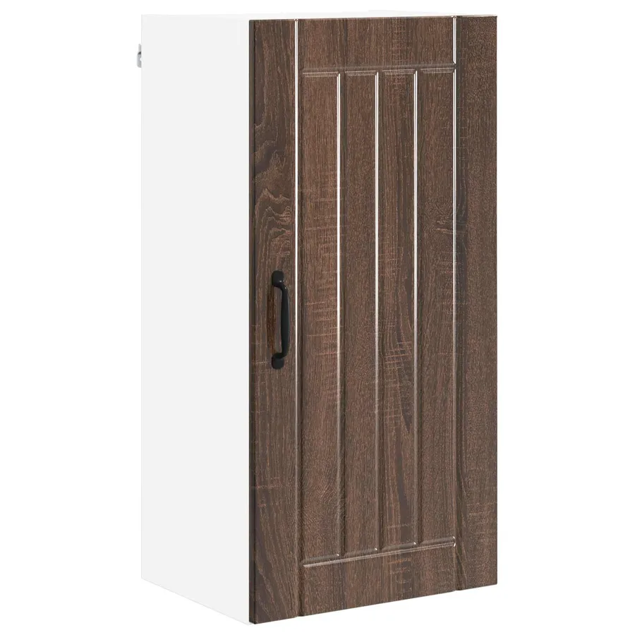 Meuble mural LUCCA Chêne brun 40 x 31 x 80 cm Bois d'ingénierie - 2