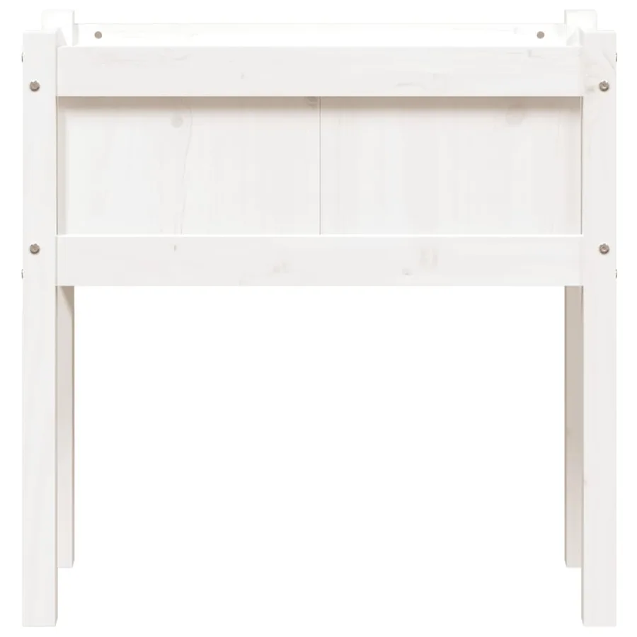 Jardinières avec pieds blanc 70x31x70 cm bois de pin massif - 5