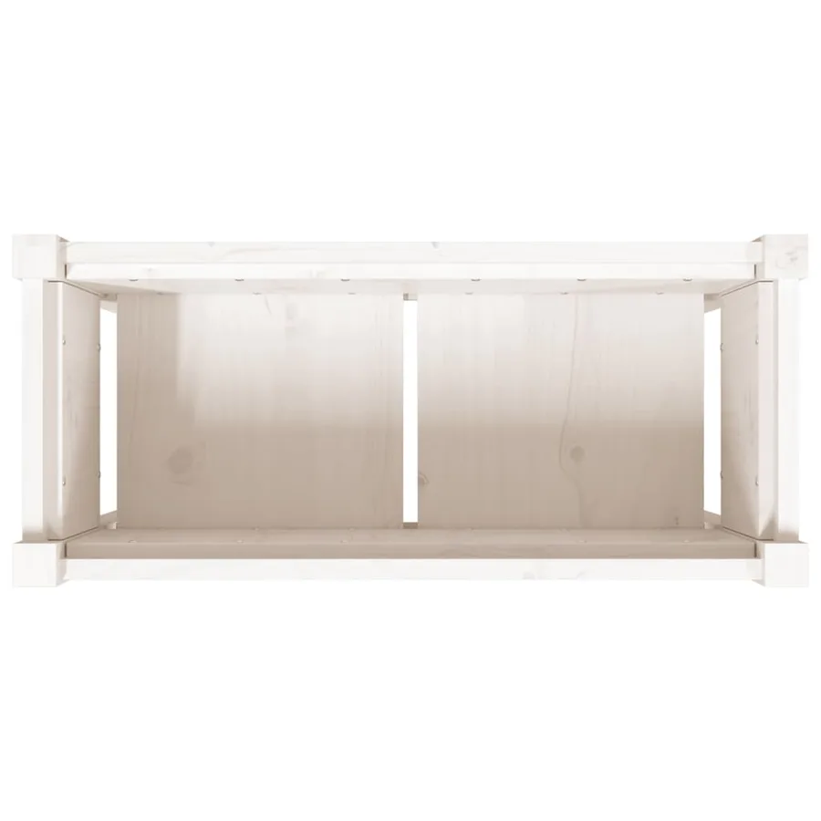 Jardinières avec pieds blanc 70x31x70 cm bois de pin massif - 8