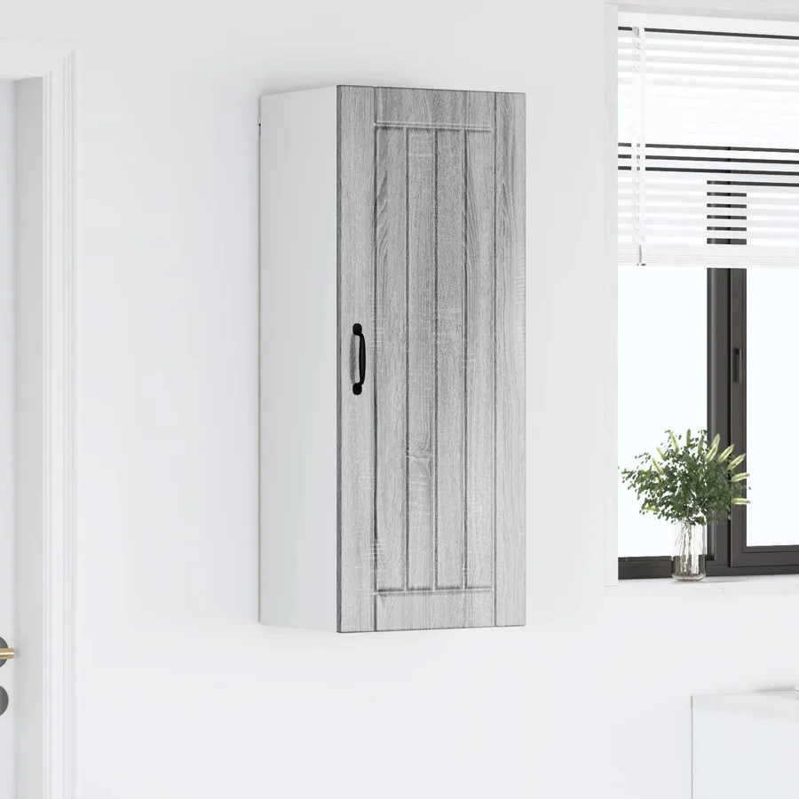 Meuble mural LUCCA Sonoma gris 40 x 31 x 100 cm - 4