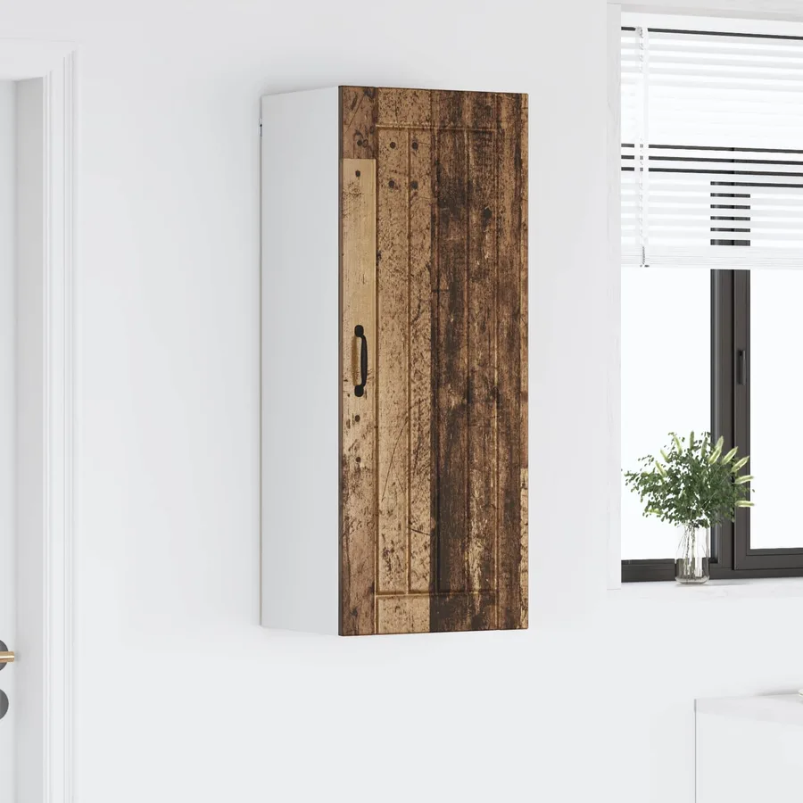 Meuble mural LUCCA Bois ancien 40 x 31 x 100 cm - 4