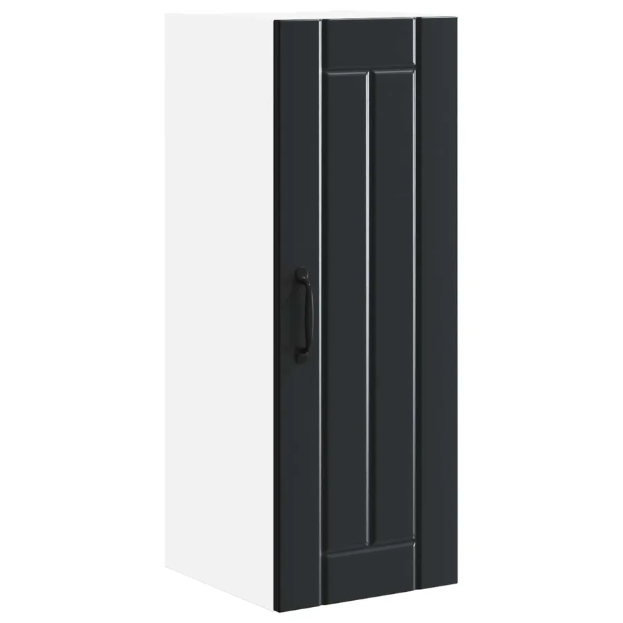 Meuble mural LUCCA Noir 30 x 31 x 80 cm Bois d'ingénierie - 2