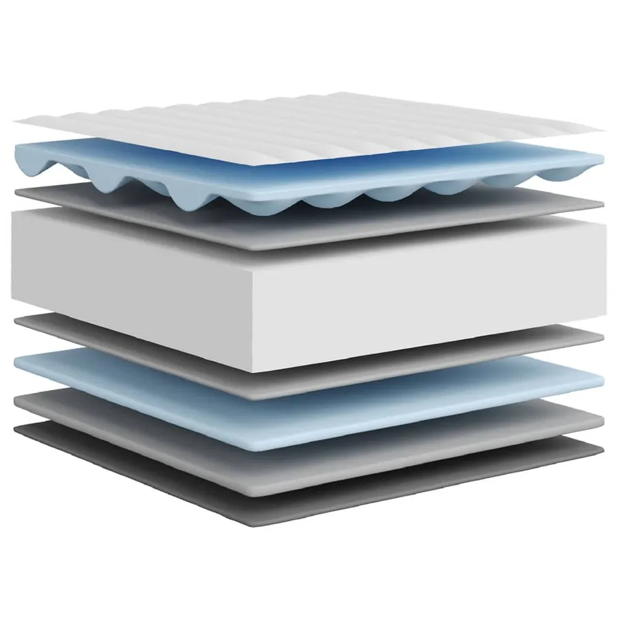 Matelas en mousse moyennement doux 200x200 cm - 8