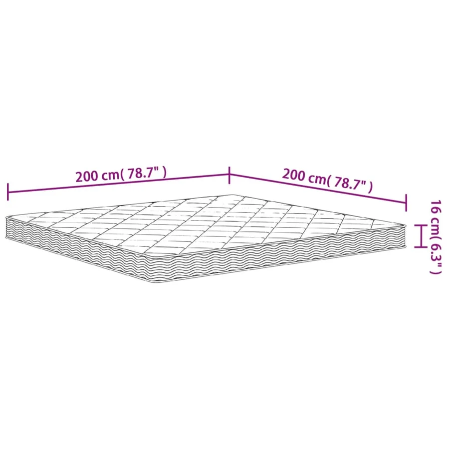 Matelas en mousse moyennement doux 200x200 cm - 9