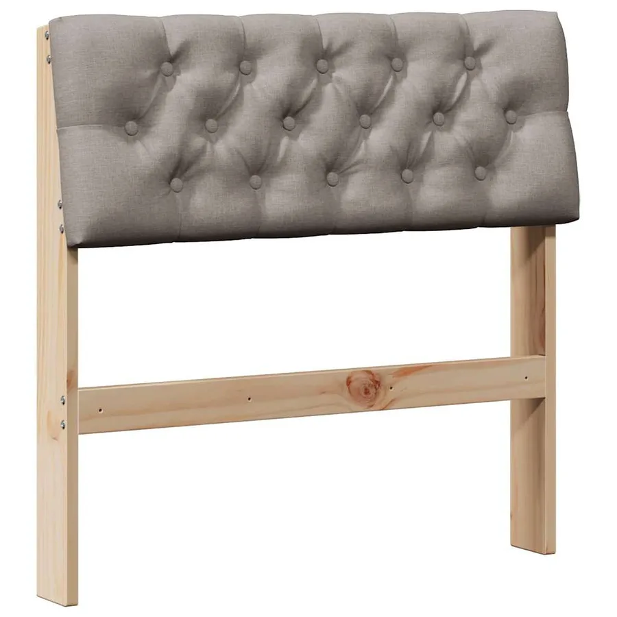 Tête de lit capitonnée Taupe 80 cm Pin massif - 2