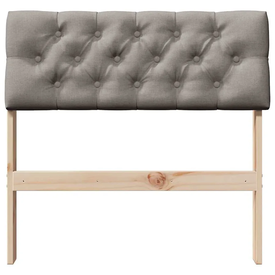 Tête de lit capitonnée Taupe 80 cm Pin massif - 4