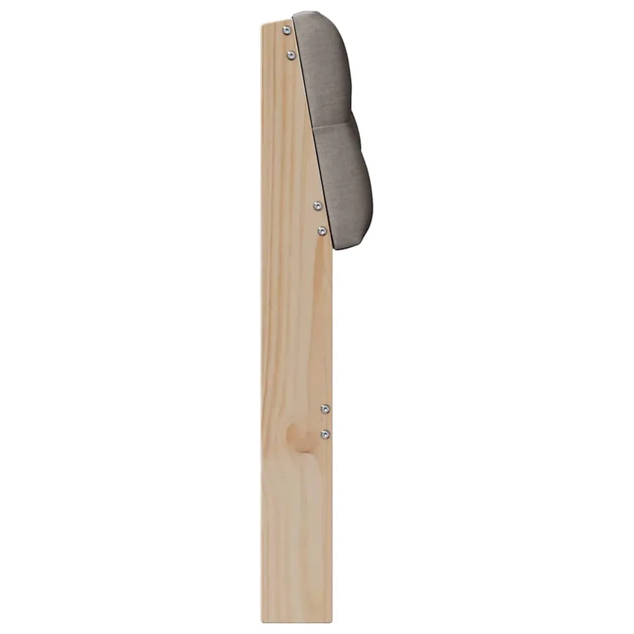 Tête de lit capitonnée Taupe 80 cm Pin massif - 5