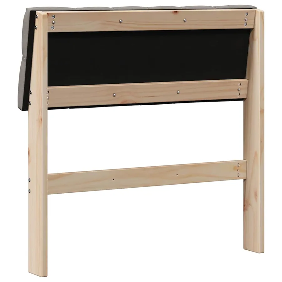 Tête de lit capitonnée Taupe 80 cm Pin massif - 6